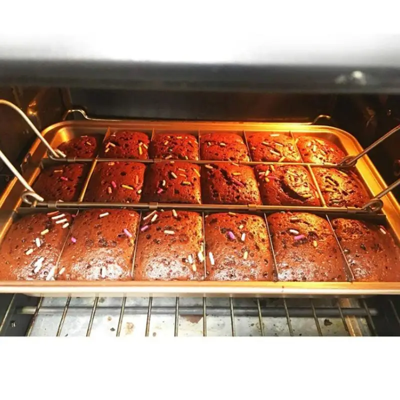 18 сеток, форма для торта «Брауни» с разделителями, форма для буханки из углеродистой стали, квадратная форма для кексов с антипригарным покрытием, формы для выпечки, кухонный инструмент для выпечки десертов
18 сеток, форма для торта «Брауни» с разделителями, форма для буханки из углеродистой стали, квадратная форма для кексов с антипригарным покрытием, формы для выпечки, кухонный инструмент для выпечки десертов