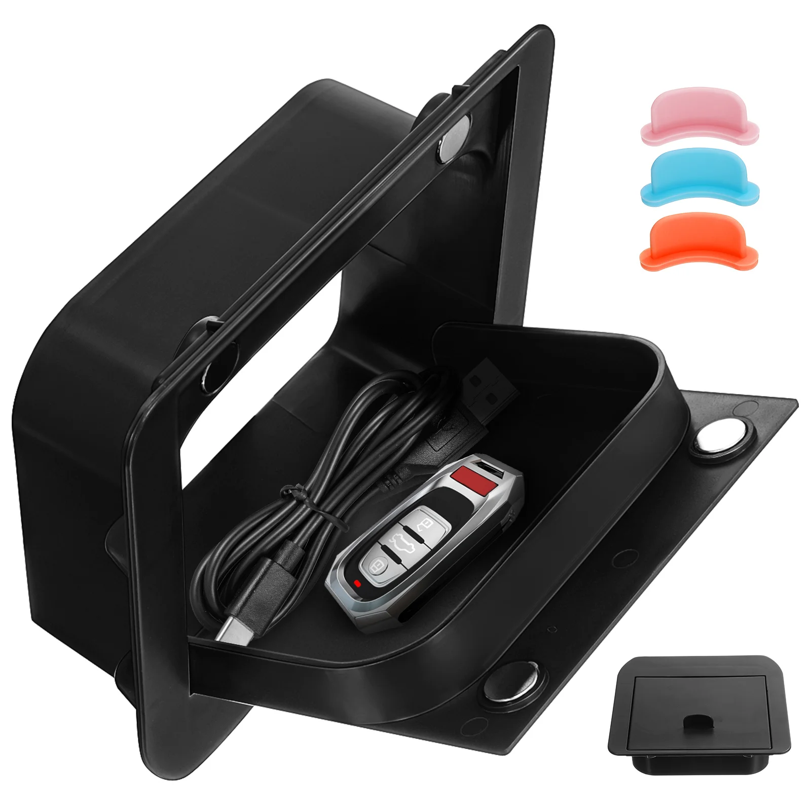 Car Armrest Storage Box Hidden Console Organizer with Lid Compact ABS Car Organizer Storage Solution
Car Armrest Storage Box Hidden Console Organizer with Lid Compact ABS Car Organizer Storage Solution