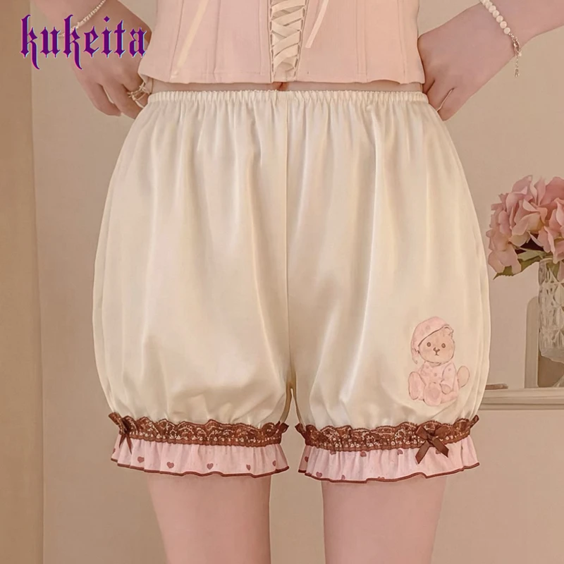 Kukeita Japanese Lolita Cute Shorts Women Kawaii Cartoon Bear Print Bow Ruffles Safety Shorts Y2k Aesthetic Skirts Underpants
Kukeita Japanese Lolita Cute Shorts Women Kawaii Cartoon Bear Print Bow Ruffles Safety Shorts Y2k Aesthetic Skirts Underpants