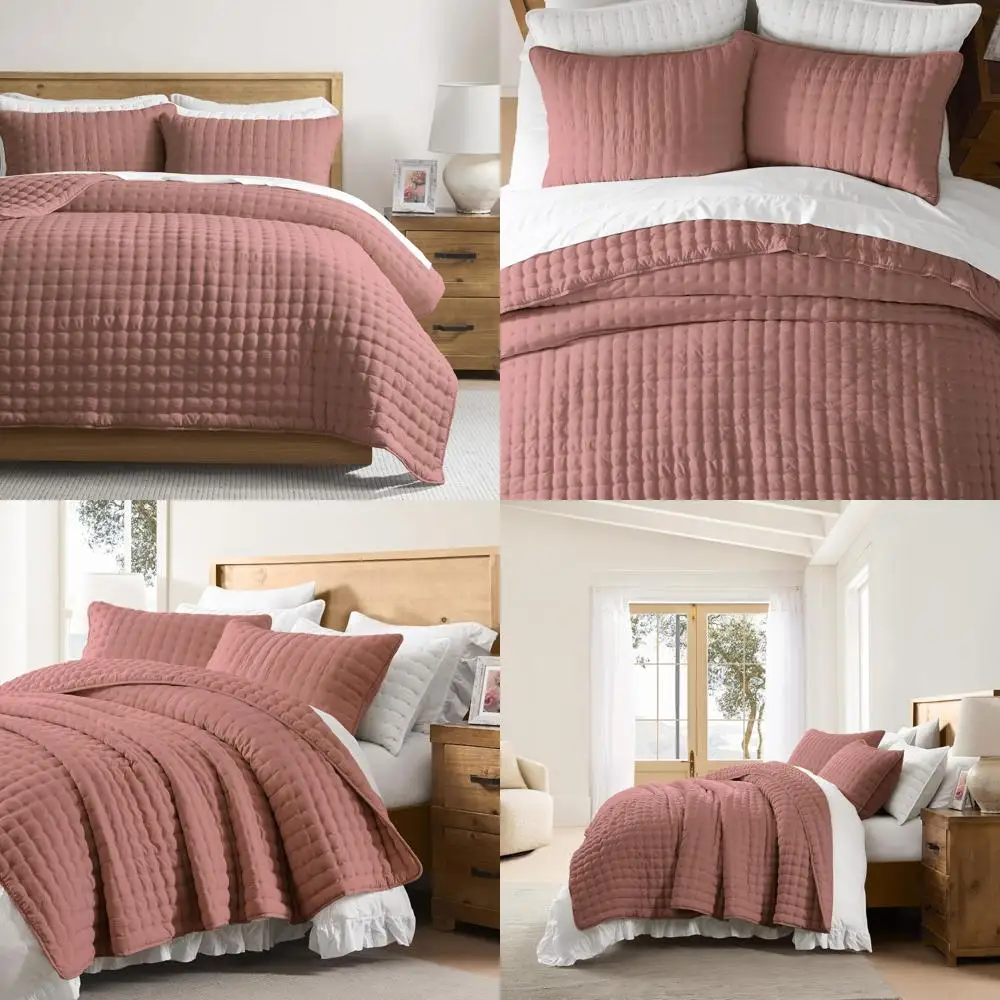 California Oversized Cal King Quilt Bedding Set with 2 Pillow Shams: Lightweight, Soft Coverlet for Comfortable Sleep
California Oversized Cal King Quilt Bedding Set with 2 Pillow Shams: Lightweight, Soft Coverlet for Comfortable Sleep