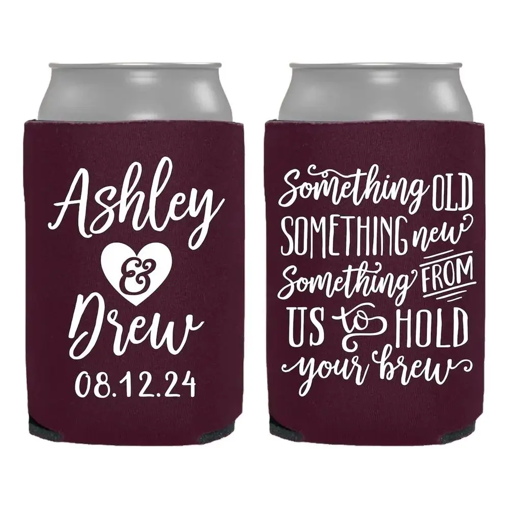 Personalized Wedding Can Cooler | Something Old Something New Hold Your Brew | Customized Wedding Favors | Beverage Insulators,
Personalized Wedding Can Cooler | Something Old Something New Hold Your Brew | Customized Wedding Favors | Beverage Insulators,