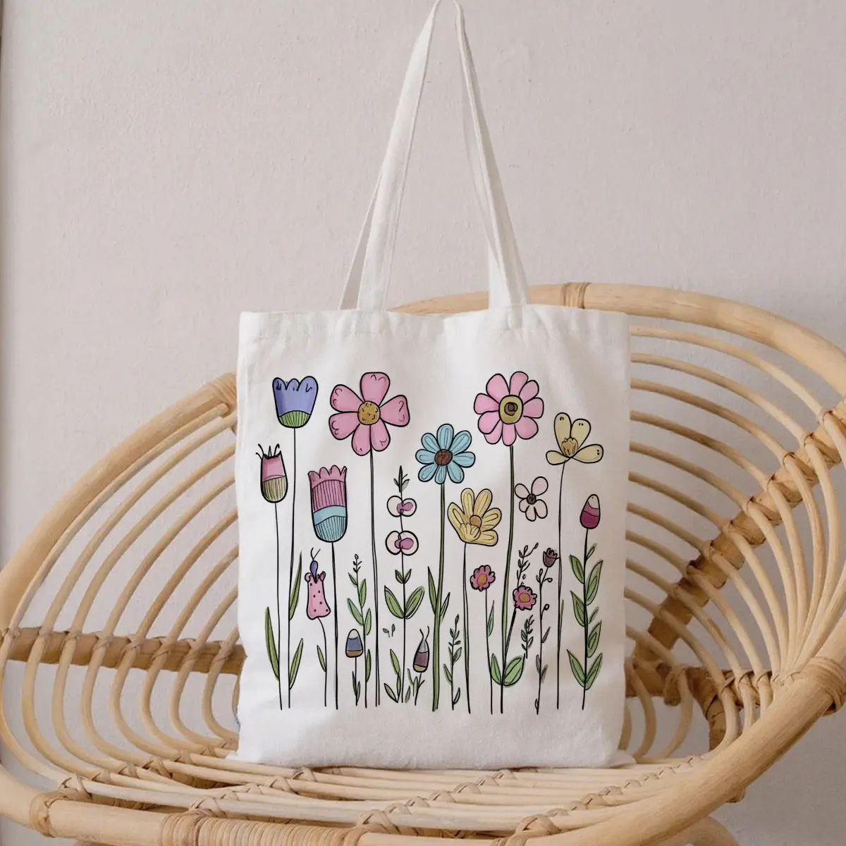 1pc Cute Cartoon Flowers Canvas Tote Bagprinted Handbag Shopping Daily Use Grocery Beach Women Girls Birthday Picnic
1pc Cute Cartoon Flowers Canvas Tote Bagprinted Handbag Shopping Daily Use Grocery Beach Women Girls Birthday Picnic