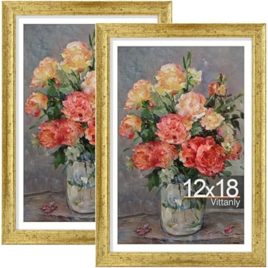 Poster Frames Set of 2, Ornate Vintage Photo Frame for Wall Mount, Display 11x17 Pictures with Mat or without Mat, Rustic
Poster Frames Set of 2, Ornate Vintage Photo Frame for Wall Mount, Display 11x17 Pictures with Mat or without Mat, Rustic