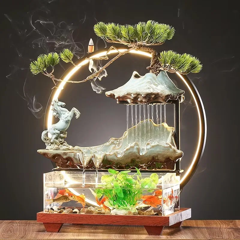 Creative Waterfall Landscape Flowing Fish Tank Aquarium Indoor Office Decoration Craft Gift
Creative Waterfall Landscape Flowing Fish Tank Aquarium Indoor Office Decoration Craft Gift
