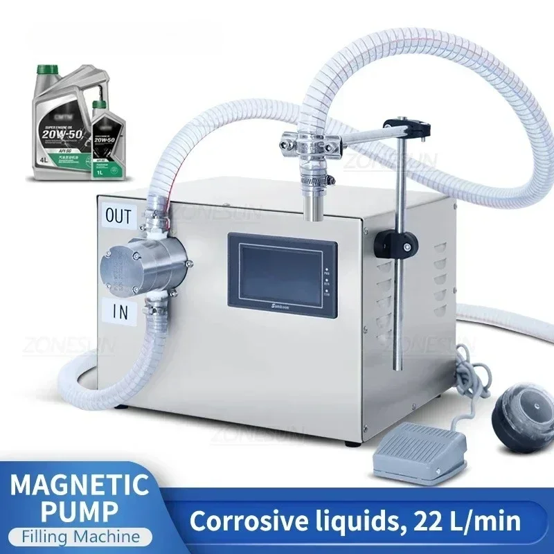 Liquid Filling Machine Magnetic Pump Corrosive Fluids High Flow Rate Bottle Detergent Beverage Shampoo Filler ZS-G25A
Liquid Filling Machine Magnetic Pump Corrosive Fluids High Flow Rate Bottle Detergent Beverage Shampoo Filler ZS-G25A