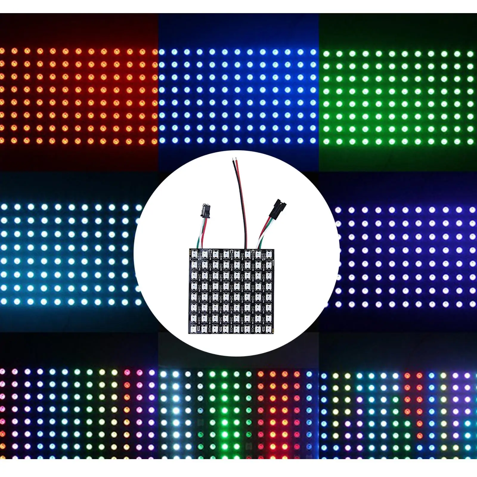 LED Pixels Matrix Panel Screen, WS2812B Programmed Individual Addressable Black
LED Pixels Matrix Panel Screen, WS2812B Programmed Individual Addressable Black