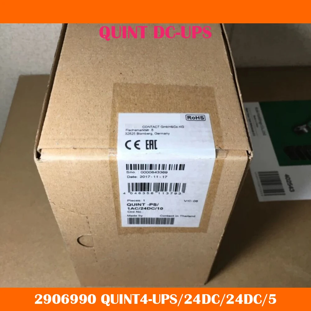2906990 New QUINT4-UPS/24DC/5 QUINT DC-UPS 24VDC/5A For Phoenix Uninterruptible Power Supply Work Fine High Quality
2906990 New QUINT4-UPS/24DC/5 QUINT DC-UPS 24VDC/5A For Phoenix Uninterruptible Power Supply Work Fine High Quality