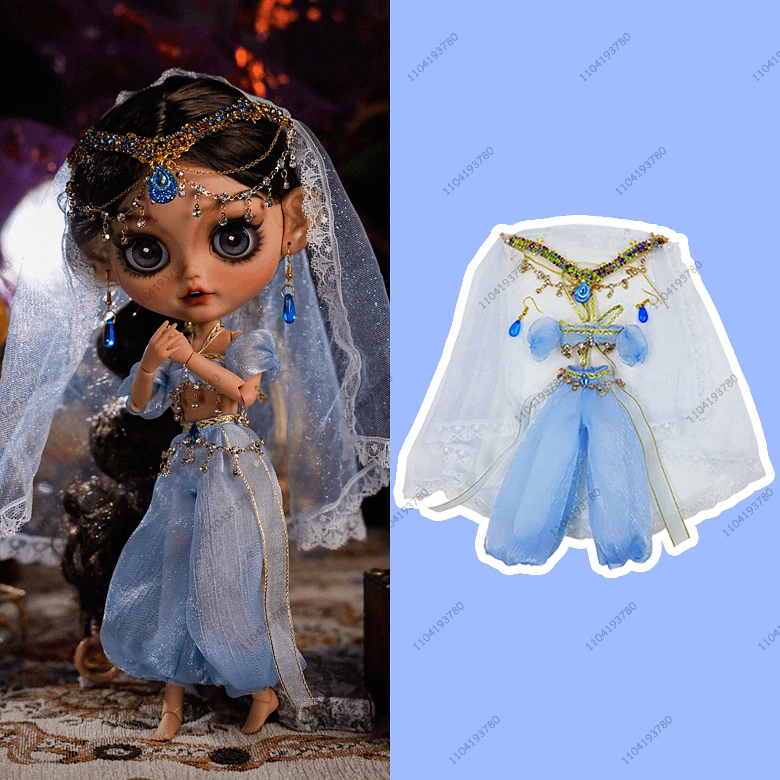 Blyth Doll 19 Joints Body 30CM 1/6 Doll Clothes Azone Exotic Style Indian Latin Blue Sari Gauze Dress Set with Diamond Suit Gift
Blyth Doll 19 Joints Body 30CM 1/6 Doll Clothes Azone Exotic Style Indian Latin Blue Sari Gauze Dress Set with Diamond Suit Gift