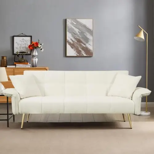 Futon Sofa Bed Couch, Couches Bed with Mattress, Loveseat Sleeper, Adjustable Arms & Backrest, Small Modern Love Sofa
Futon Sofa Bed Couch, Couches Bed with Mattress, Loveseat Sleeper, Adjustable Arms & Backrest, Small Modern Love Sofa