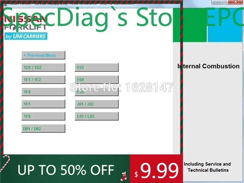SpecDiag For Nissan Forklift Service Manual 2013
SpecDiag For Nissan Forklift Service Manual 2013