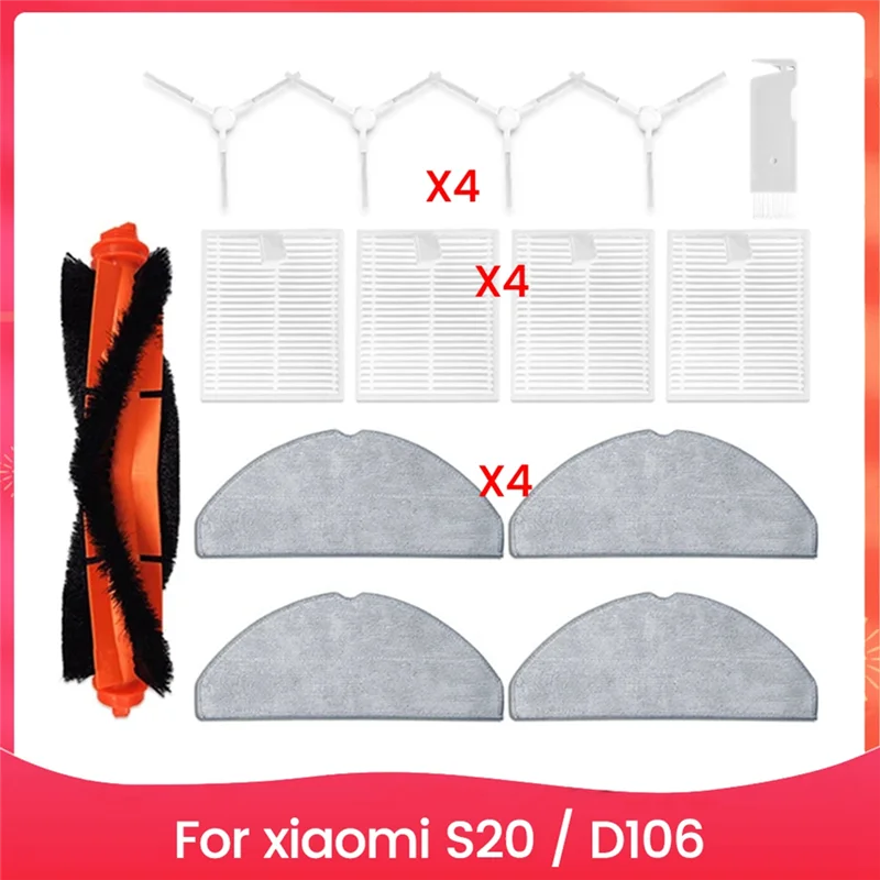 KYCOR-For Xiaomi Robot Vacuum S20 / D106 Parts Main Roller Side Brush Filter Mop Cloth Accessories Kit
KYCOR-For Xiaomi Robot Vacuum S20 / D106 Parts Main Roller Side Brush Filter Mop Cloth Accessories Kit