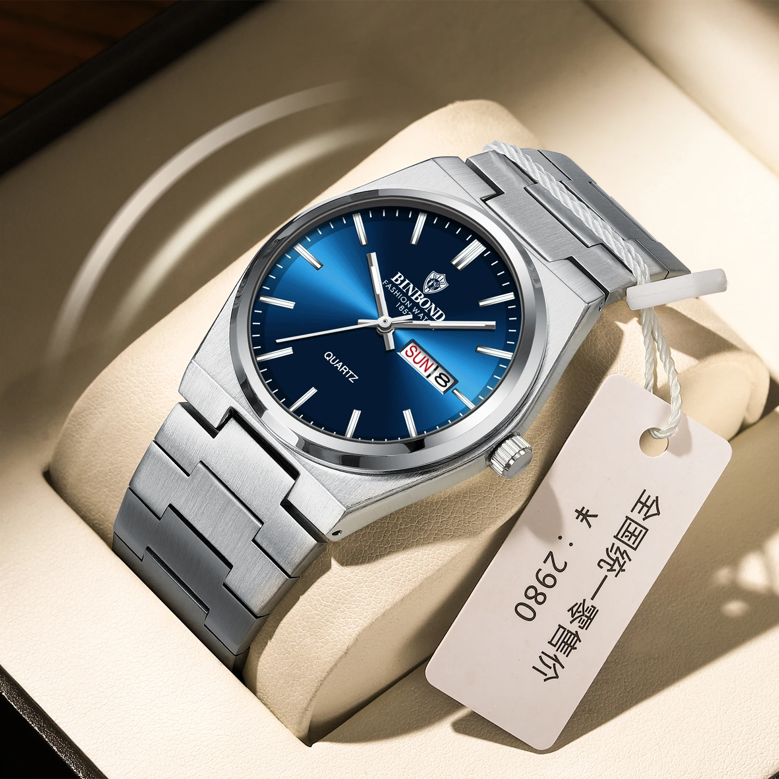 BINBOND Luxury 102 Men's Business Leisure Quartz Stainless Steel Buckle Watch Waterproof Night Light Calendar Men's Watch
BINBOND Luxury 102 Men's Business Leisure Quartz Stainless Steel Buckle Watch Waterproof Night Light Calendar Men's Watch