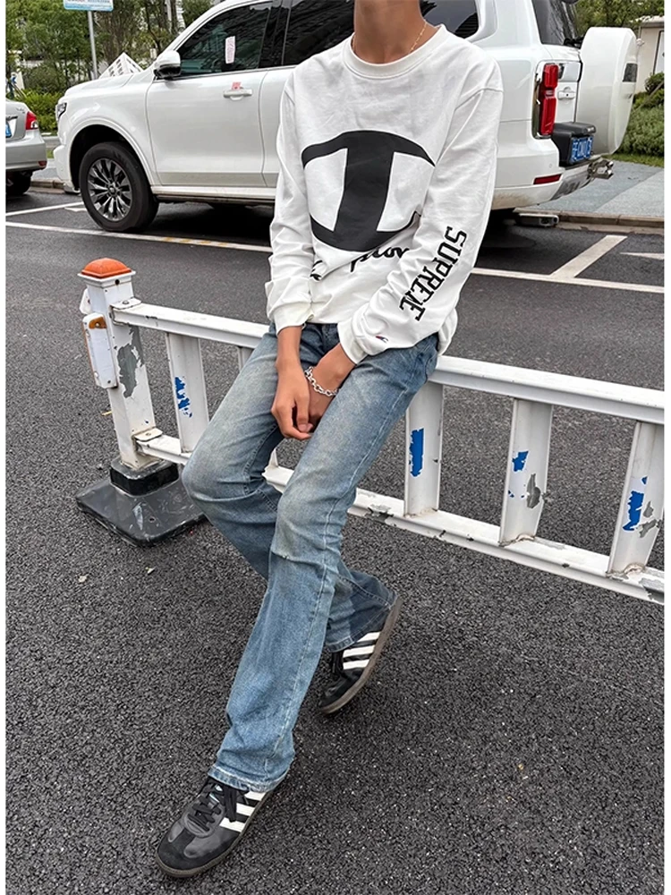 Мужские джинсы Cleanfit Slim Fit с высокой талией, в американском стиле High Street, модель 57, с эффектом увеличения роста, микро-клеш, прямые штанины
Мужские джинсы Cleanfit Slim Fit с высокой талией, в американском стиле High Street, модель 57, с эффектом увеличения роста, микро-клеш, прямые штанины