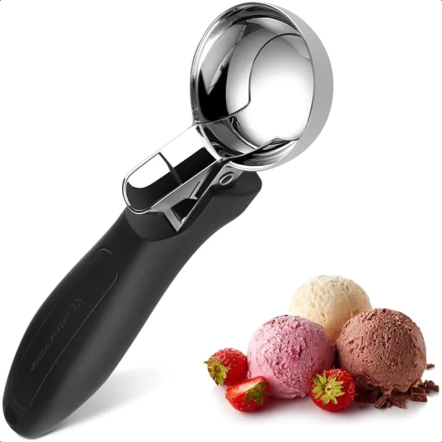 2 Pack Ice Cream Scoop Large Cookie Scoop with Ergonomic Soft Grip Handle Heavy Duty Multifunctional Baking Scooper for Sundaes
2 Pack Ice Cream Scoop Large Cookie Scoop with Ergonomic Soft Grip Handle Heavy Duty Multifunctional Baking Scooper for Sundaes