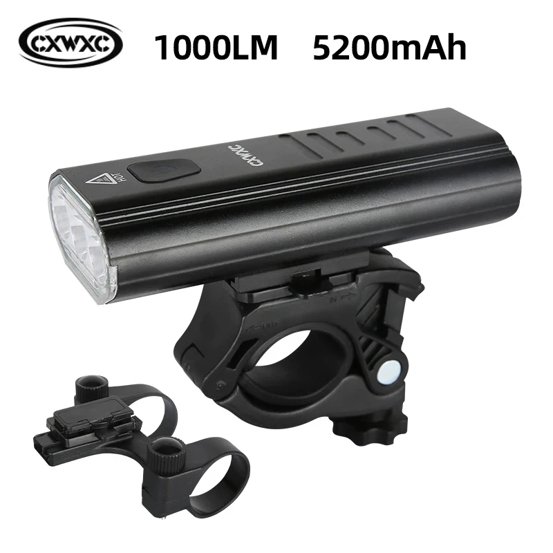 CXWXC 1000LM Bicycle Light Front Lamp Type-C Rechargeable LED 5200mAh Bike Light IP65 Waterproof Headlight Cycling Accessories
CXWXC 1000LM Bicycle Light Front Lamp Type-C Rechargeable LED 5200mAh Bike Light IP65 Waterproof Headlight Cycling Accessories