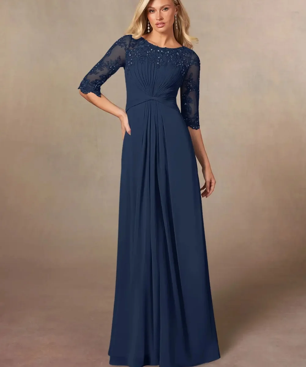 Customized Elegant Mother of the Bride Dress Lace Half Sleeves Beaded Formal Weddings Party Gown Vestidos De Novia Women YMD36
Customized Elegant Mother of the Bride Dress Lace Half Sleeves Beaded Formal Weddings Party Gown Vestidos De Novia Women YMD36