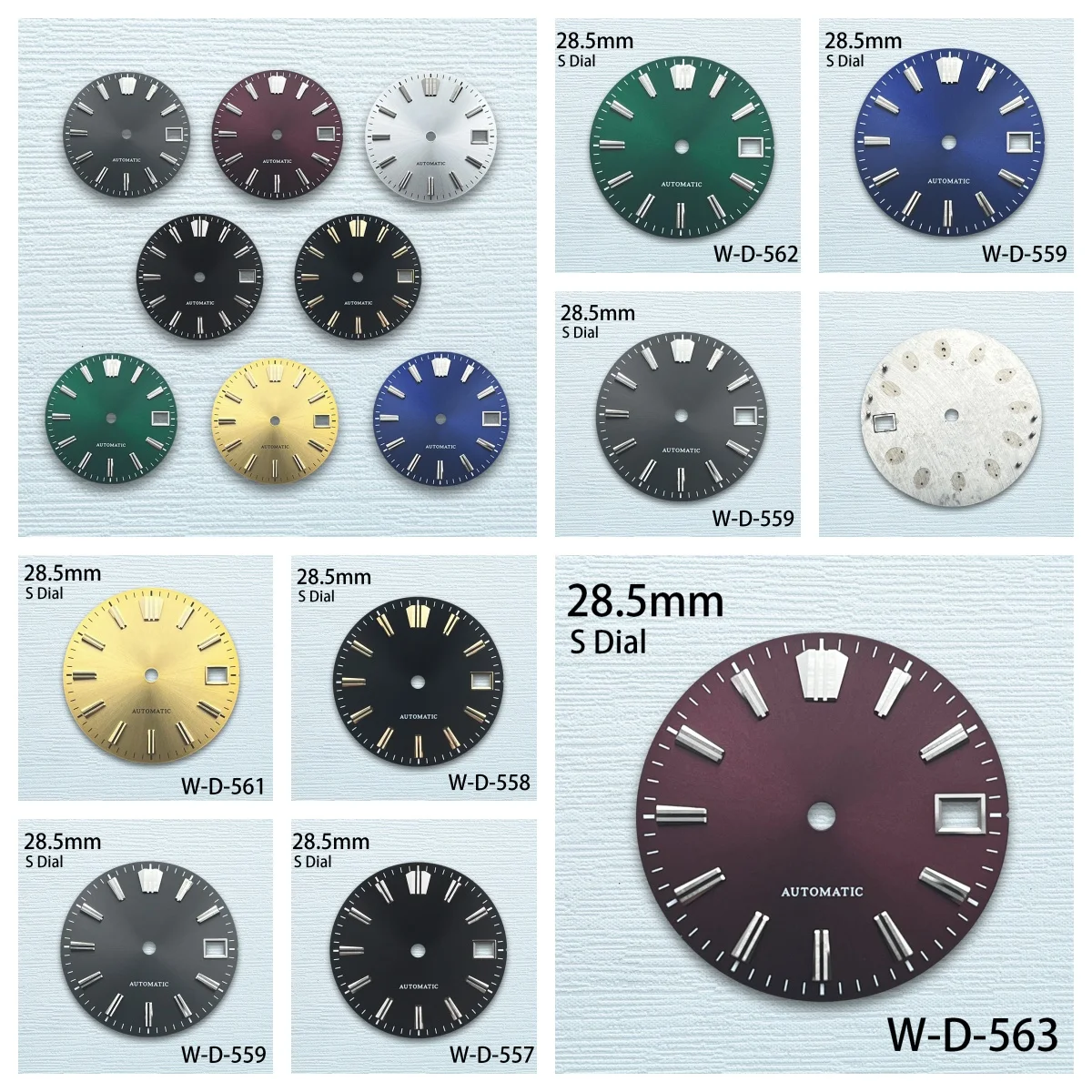 28.5mm S Logo Dial Fit NH35/NH36/4R/7S Japanese Movement High-Quality Applied Index Riveted Dial Watch Modified Accessories
28.5mm S Logo Dial Fit NH35/NH36/4R/7S Japanese Movement High-Quality Applied Index Riveted Dial Watch Modified Accessories