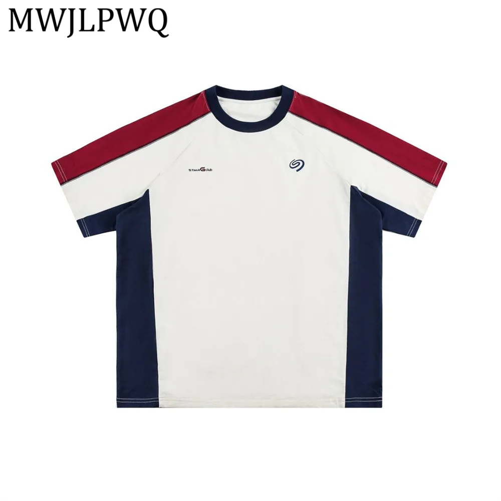 MWJLPWQ Unisex Color Block/Stitch Detail Short Sleeve Crew Neck Cotton T-Shirt, Men Women Casual Loose Fit Daily Wear Tops 15415
MWJLPWQ Unisex Color Block/Stitch Detail Short Sleeve Crew Neck Cotton T-Shirt, Men Women Casual Loose Fit Daily Wear Tops 15415