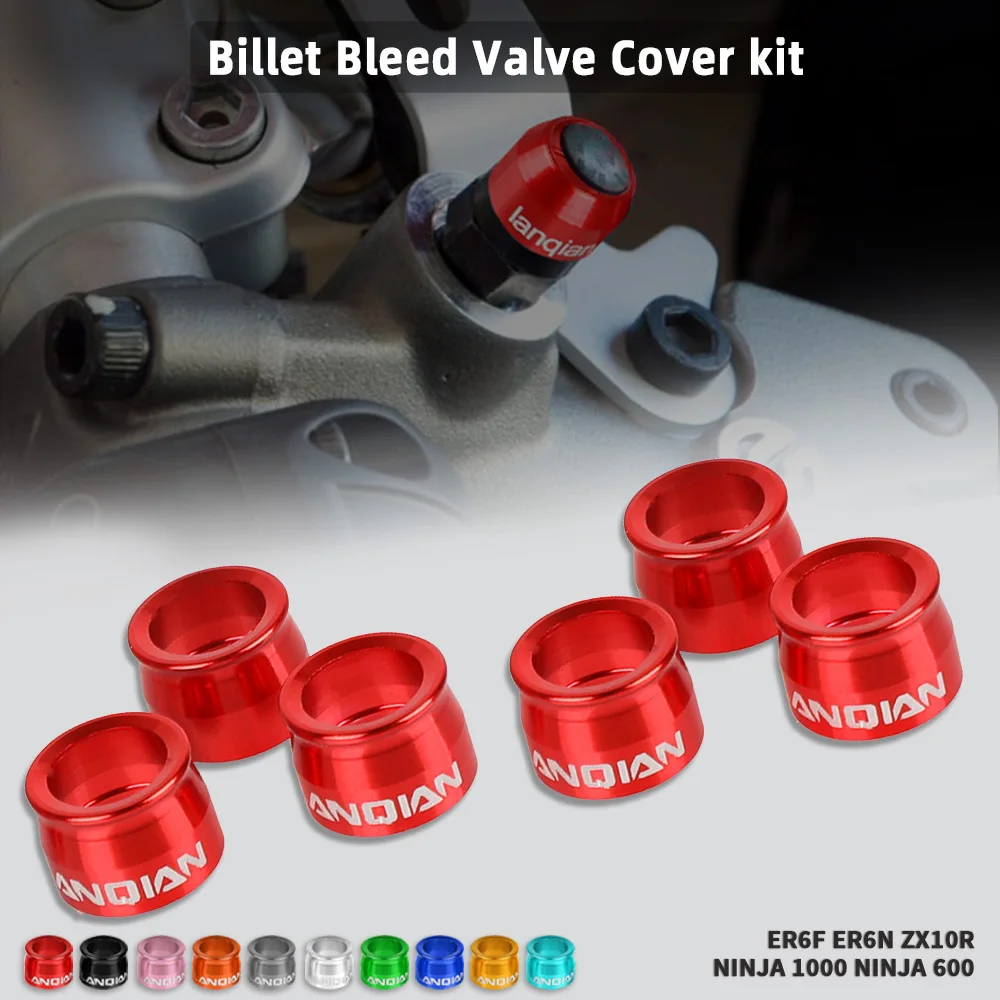 Billet Bleed Valve Cover Kit For KAWASAKI ER6F ER6N Ninja 1000 ZX10R Ninja 600 ZX6R 636 ZX-6R Z1000 Z750 Caliper Master Cylinder
Billet Bleed Valve Cover Kit For KAWASAKI ER6F ER6N Ninja 1000 ZX10R Ninja 600 ZX6R 636 ZX-6R Z1000 Z750 Caliper Master Cylinder