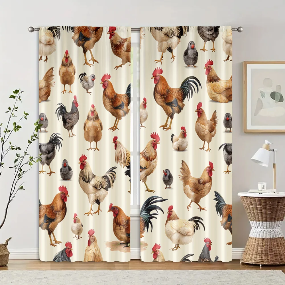 2 pcs, filtering curtains (excluding rods, non-movable, without batteries) Charming Chicken (2) for use in bedrooms and living
2 pcs, filtering curtains (excluding rods, non-movable, without batteries) Charming Chicken (2) for use in bedrooms and living