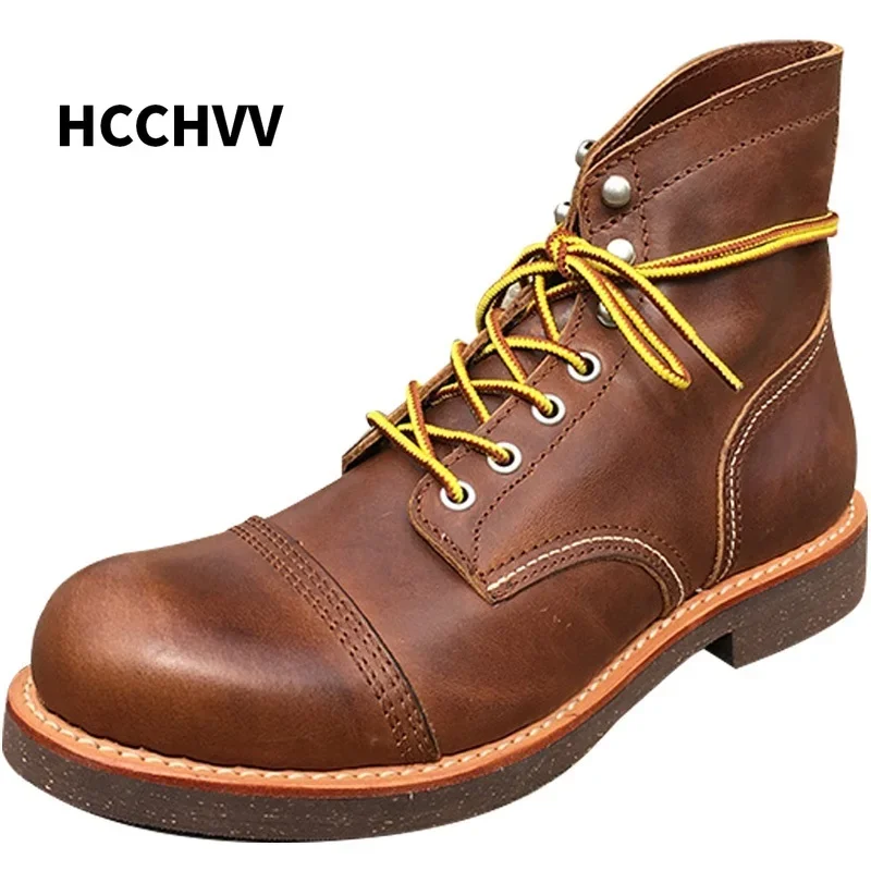 Newest Design Goodyear-Welted Vintage Men Casual Ankle Boots Wings Genuine Cow Leather Top Quality Motorcycle Boots Red shoes
Newest Design Goodyear-Welted Vintage Men Casual Ankle Boots Wings Genuine Cow Leather Top Quality Motorcycle Boots Red shoes