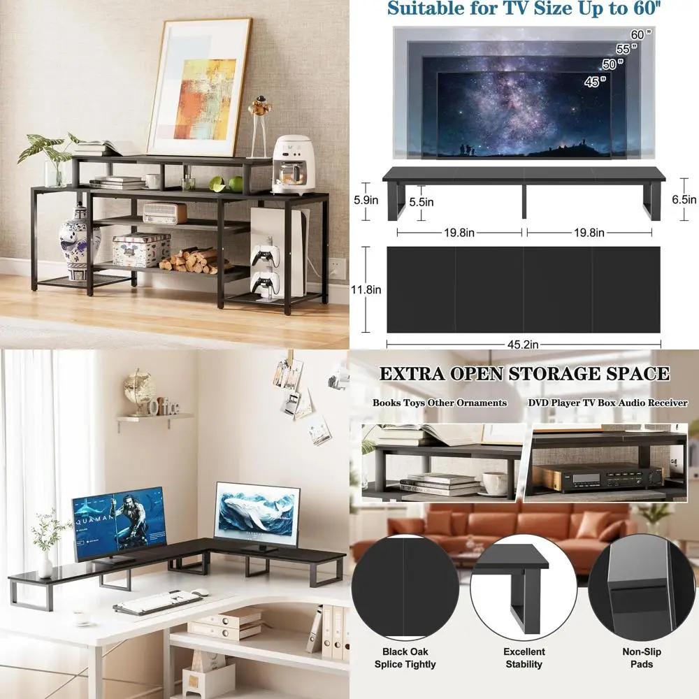 Black TV Stand Shelf for 32-60 Inch TVs, Home and Office Tabletop TV Riser
Black TV Stand Shelf for 32-60 Inch TVs, Home and Office Tabletop TV Riser