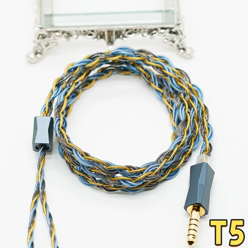 XINHS HIFI T5 6-Core Gold-Silver-Copper Hybrid Graphene Earphone IEM Cable With 4.4mm, 3.5mm, 0.78mm, and 2-Pin MMCX Connectors
XINHS HIFI T5 6-Core Gold-Silver-Copper Hybrid Graphene Earphone IEM Cable With 4.4mm, 3.5mm, 0.78mm, and 2-Pin MMCX Connectors