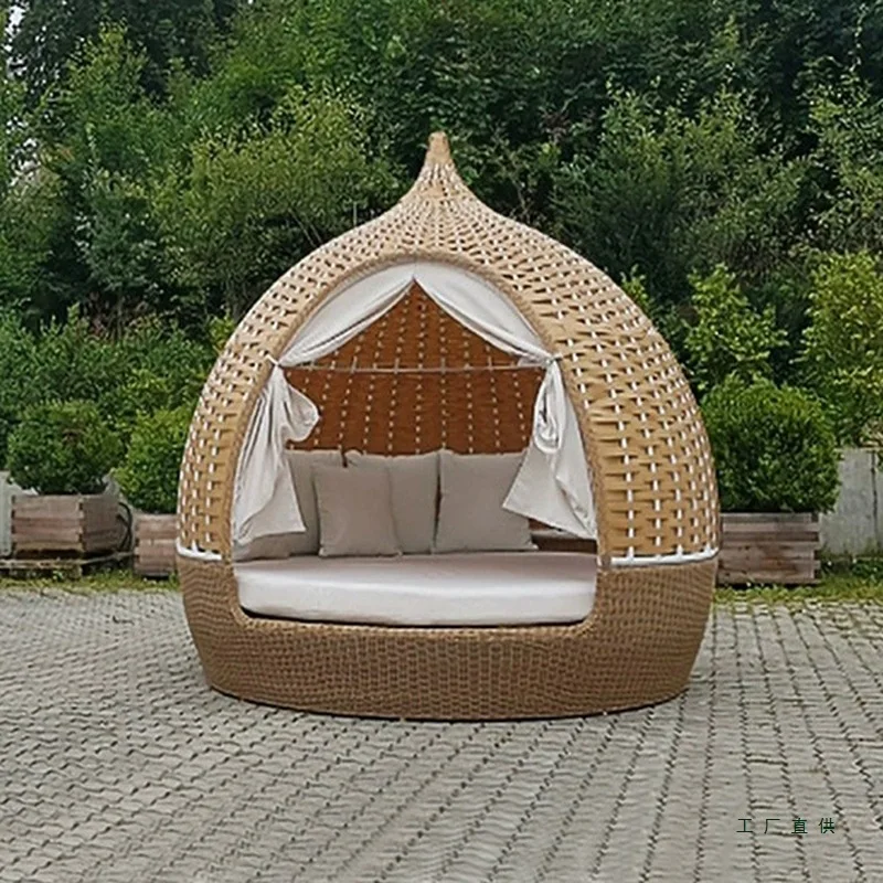 Outdoor leisure bed, courtyard balcony, rattan round bed, seaside homestay, sunscreen, birdcage, nest bed, open-air
Outdoor leisure bed, courtyard balcony, rattan round bed, seaside homestay, sunscreen, birdcage, nest bed, open-air