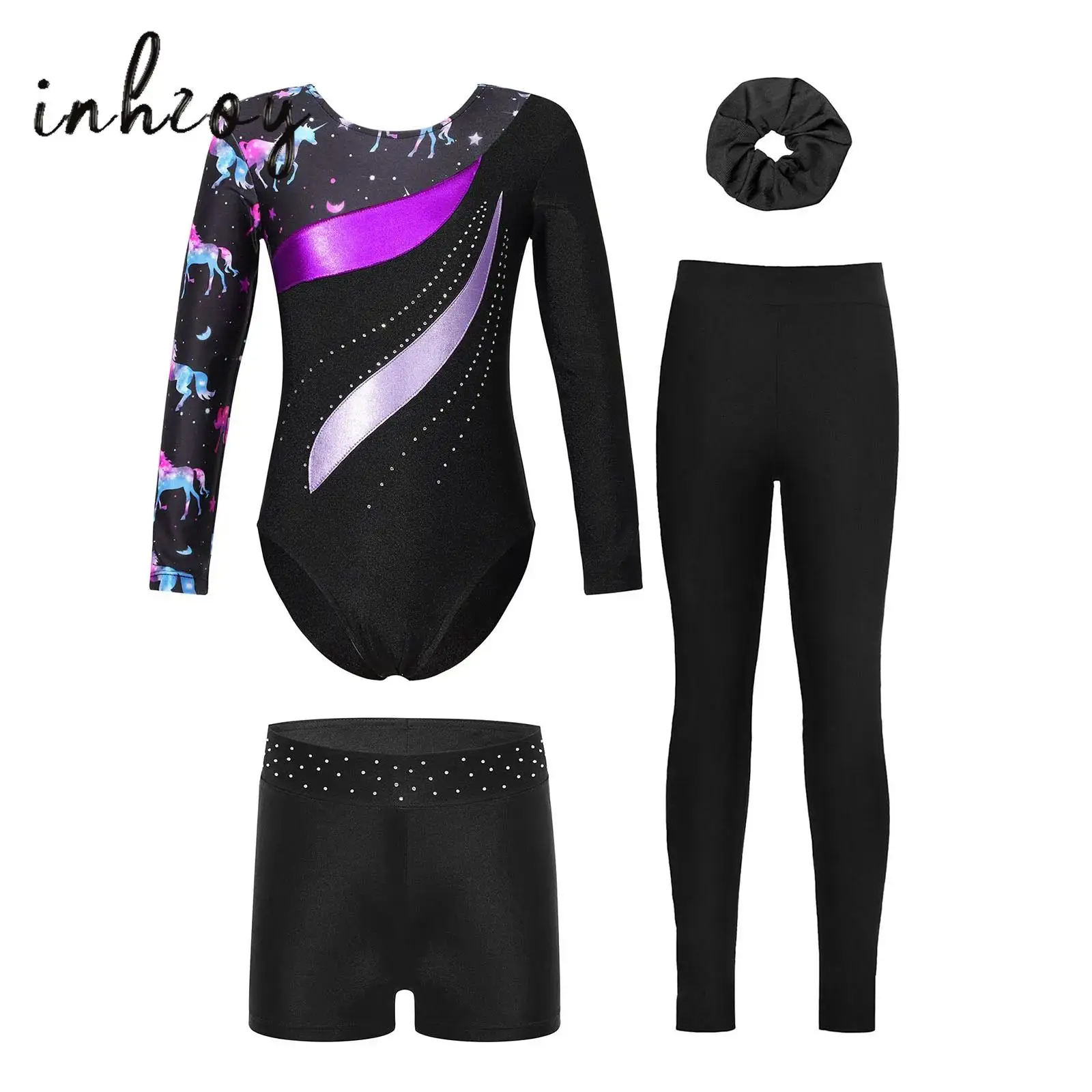 Gymnastics Leotard for Girls Long Sleeve Jumpsuit with Shorts Leggings Hair Band Set Gymnastics Athletic Sports Outfit
Gymnastics Leotard for Girls Long Sleeve Jumpsuit with Shorts Leggings Hair Band Set Gymnastics Athletic Sports Outfit
