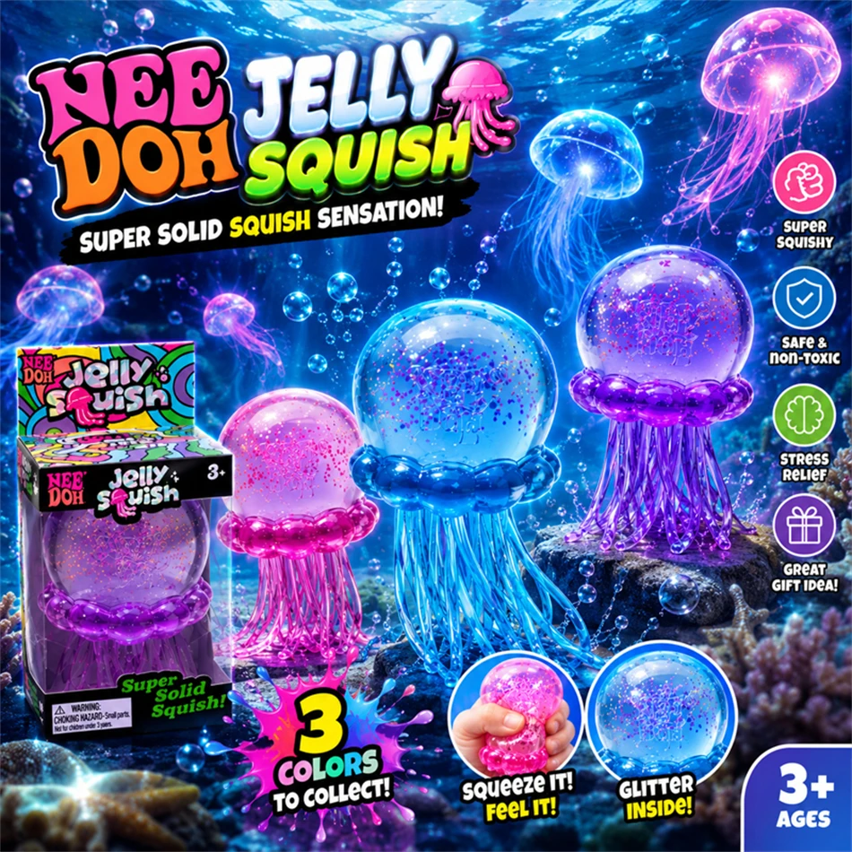 Needoh Jellyfish Squishy Soft Stress Relief Toy Cute Relaxing Squeeze Sensory Toy Kids Big Size Anti-Anxiety Focus ADHD Fidgets
Needoh Jellyfish Squishy Soft Stress Relief Toy Cute Relaxing Squeeze Sensory Toy Kids Big Size Anti-Anxiety Focus ADHD Fidgets