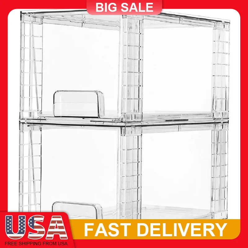 2 Pack Clear Acrylic Stackable Drawers Organizer with Handles for Bathroom Kitchen Cabinet Closet Makeup Pantry Storage
2 Pack Clear Acrylic Stackable Drawers Organizer with Handles for Bathroom Kitchen Cabinet Closet Makeup Pantry Storage
