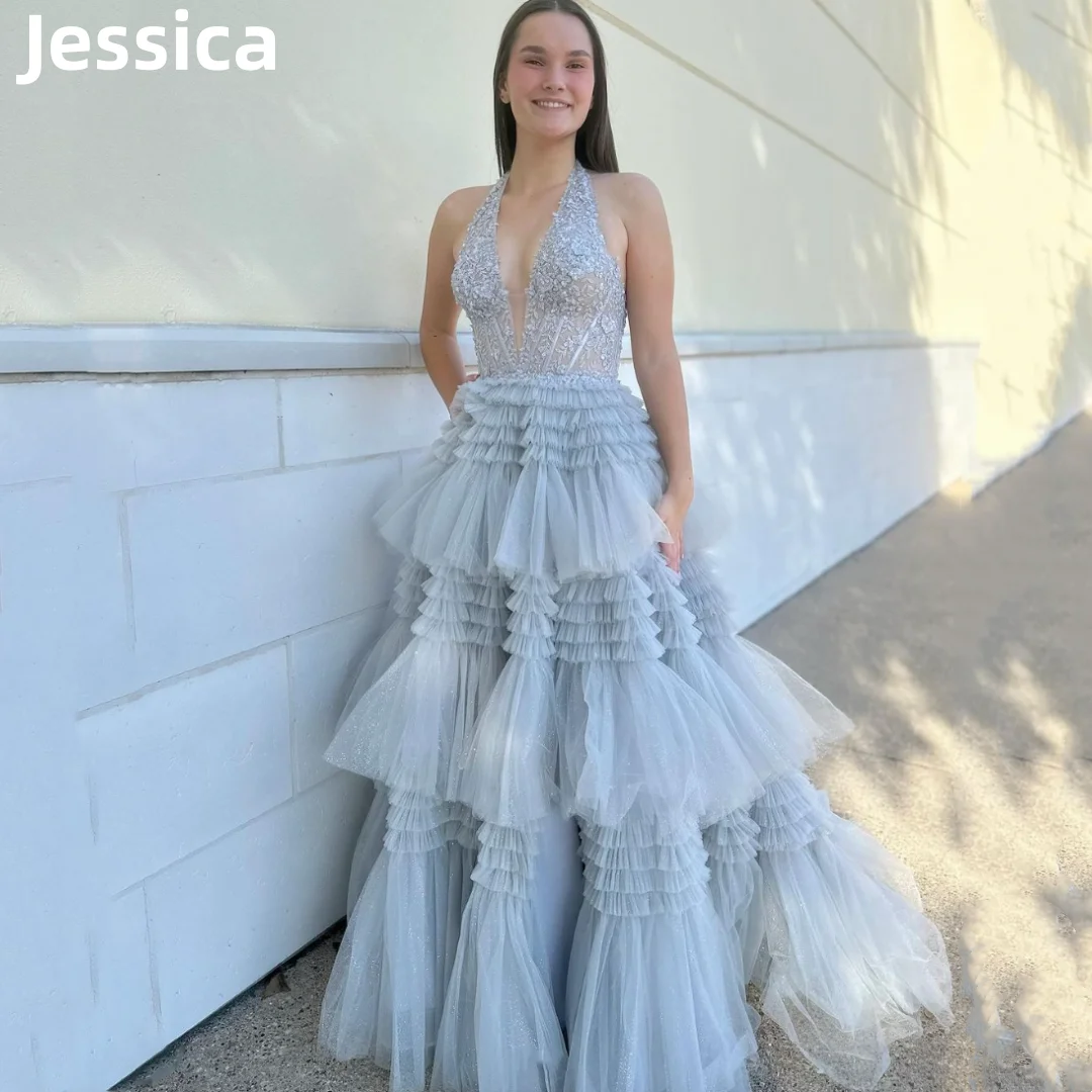 Jessica Grey Sweet Prom Dresses Lace Embroidered Tulle Corset Princess Prom Dress Sexy Backless Special Occasion Party Dresses
Jessica Grey Sweet Prom Dresses Lace Embroidered Tulle Corset Princess Prom Dress Sexy Backless Special Occasion Party Dresses