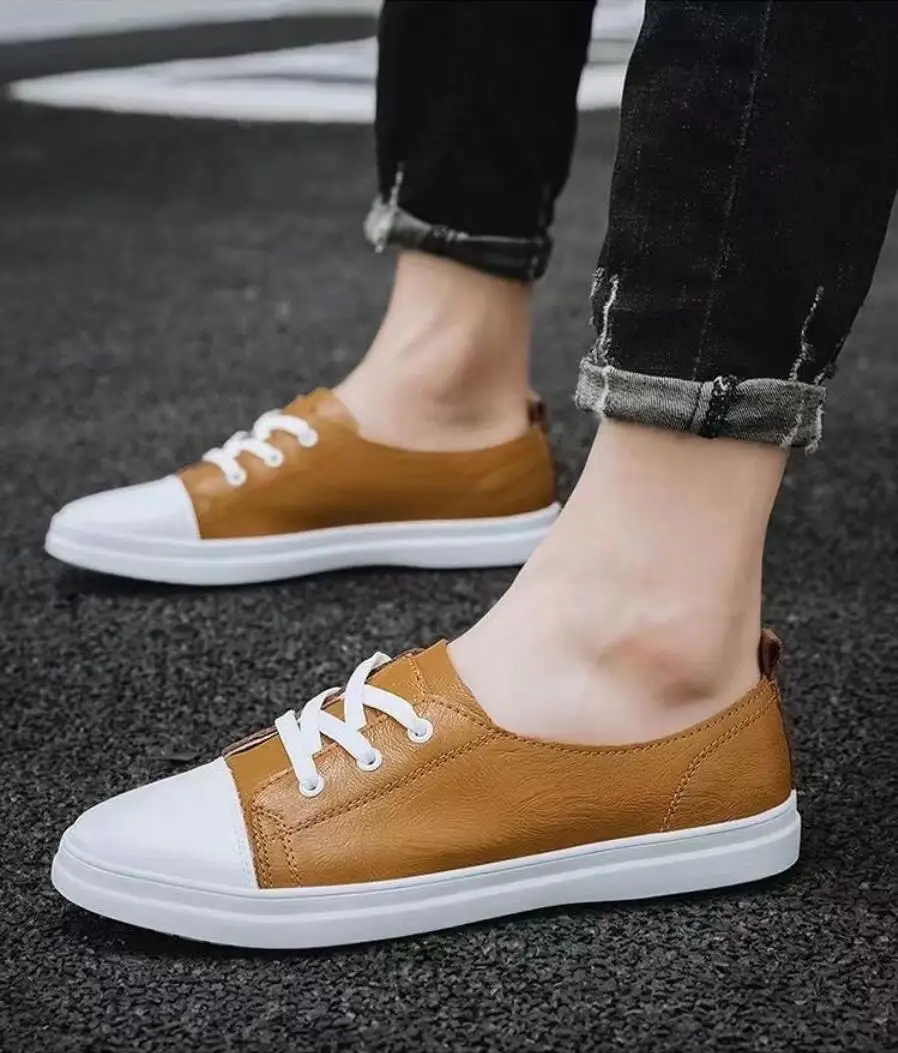 Men Summer Casual Leather Shoe Classic Sneakers Outdoor Flat All-Match Walking Sneakers Non-slip Board Shoe
Men Summer Casual Leather Shoe Classic Sneakers Outdoor Flat All-Match Walking Sneakers Non-slip Board Shoe