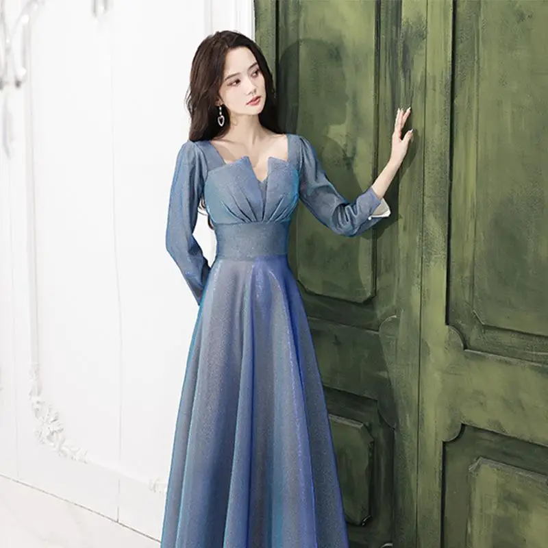 Элегантное синее вечернее платье с длинными рукавами для женщин, роскошное, для торжественных мероприятий, легкое, люксовое вечернее платье
Элегантное синее вечернее платье с длинными рукавами для женщин, роскошное, для торжественных мероприятий, легкое, люксовое вечернее платье