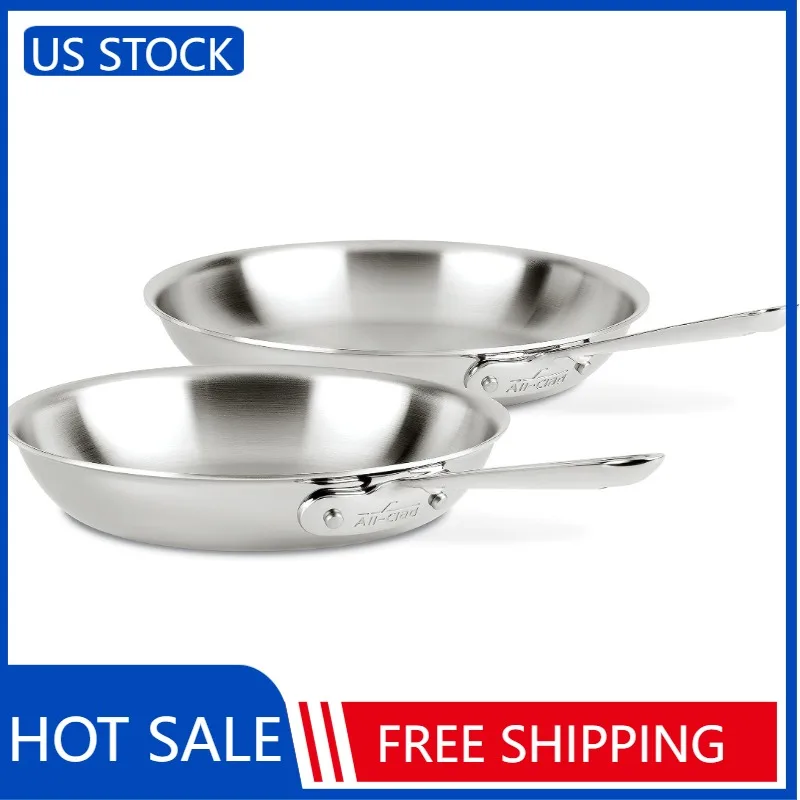 All-Clad D3 Stainless Steel Frying pan cookware Set, 10-Inch and 12-Inch, Silver
All-Clad D3 Stainless Steel Frying pan cookware Set, 10-Inch and 12-Inch, Silver