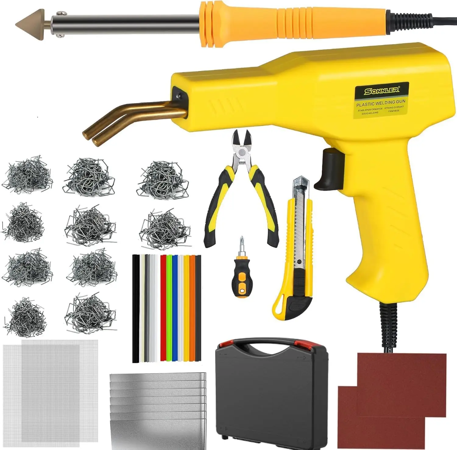 Аппарат для сварки пластика, набор для сварки пластика 2 в 1, комплект для ремонта пластика из 1000 шт. с термогвоздезабивателем для ремонта трещин на бампере автомобиля с утюгом
Аппарат для сварки пластика, набор для сварки пластика 2 в 1, комплект для ремонта пластика из 1000 шт. с термогвоздезабивателем для ремонта трещин на бампере автомобиля с утюгом