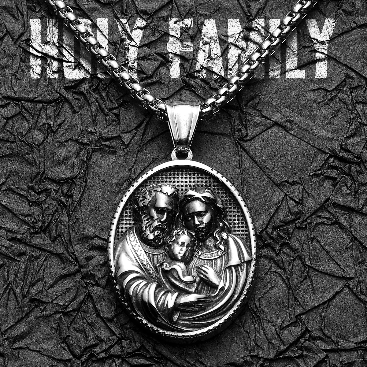 Holy Family Powerful Amulet Stainless Steel Men Necklace Pendant Chain Vintage Cool New In For Women Jewelry Gifts Wholesale
Holy Family Powerful Amulet Stainless Steel Men Necklace Pendant Chain Vintage Cool New In For Women Jewelry Gifts Wholesale