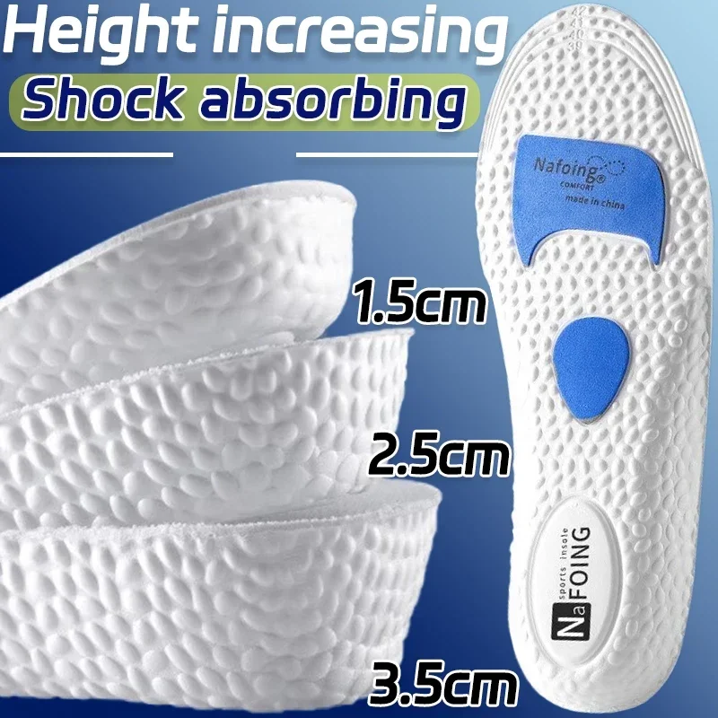 EVA Sport Insoles High Elasticity Memory Foam Increase Height Shoe Pad Shock Absorption Insole Relieve Heel Pain Shoes Cushion
EVA Sport Insoles High Elasticity Memory Foam Increase Height Shoe Pad Shock Absorption Insole Relieve Heel Pain Shoes Cushion