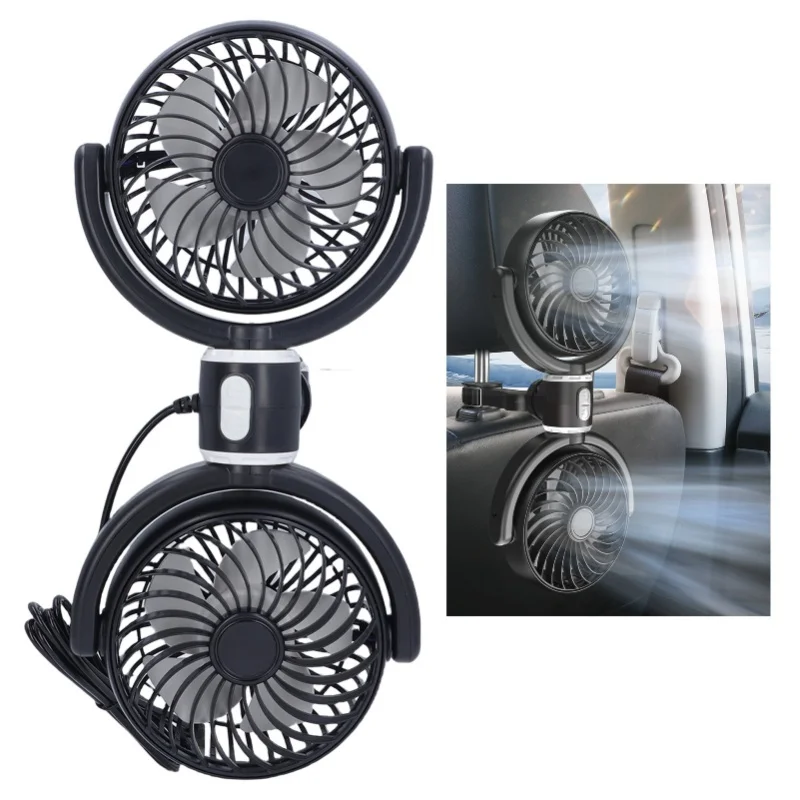 Backseat Car Fans Dual Head Cooling For Rear Seat Passengers Quiet USB Powered Vehicle Driving Summer Cooler
Backseat Car Fans Dual Head Cooling For Rear Seat Passengers Quiet USB Powered Vehicle Driving Summer Cooler
