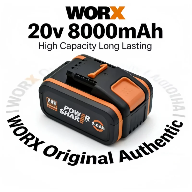Genuine Original Worx 20V 8.0Ah Batterie lithium pack de rechange pour outils électriques WX176 WX550 WX386 WXino3 WXgain WX800
Genuine Original Worx 20V 8.0Ah Batterie lithium pack de rechange pour outils électriques WX176 WX550 WX386 WXino3 WXgain WX800
