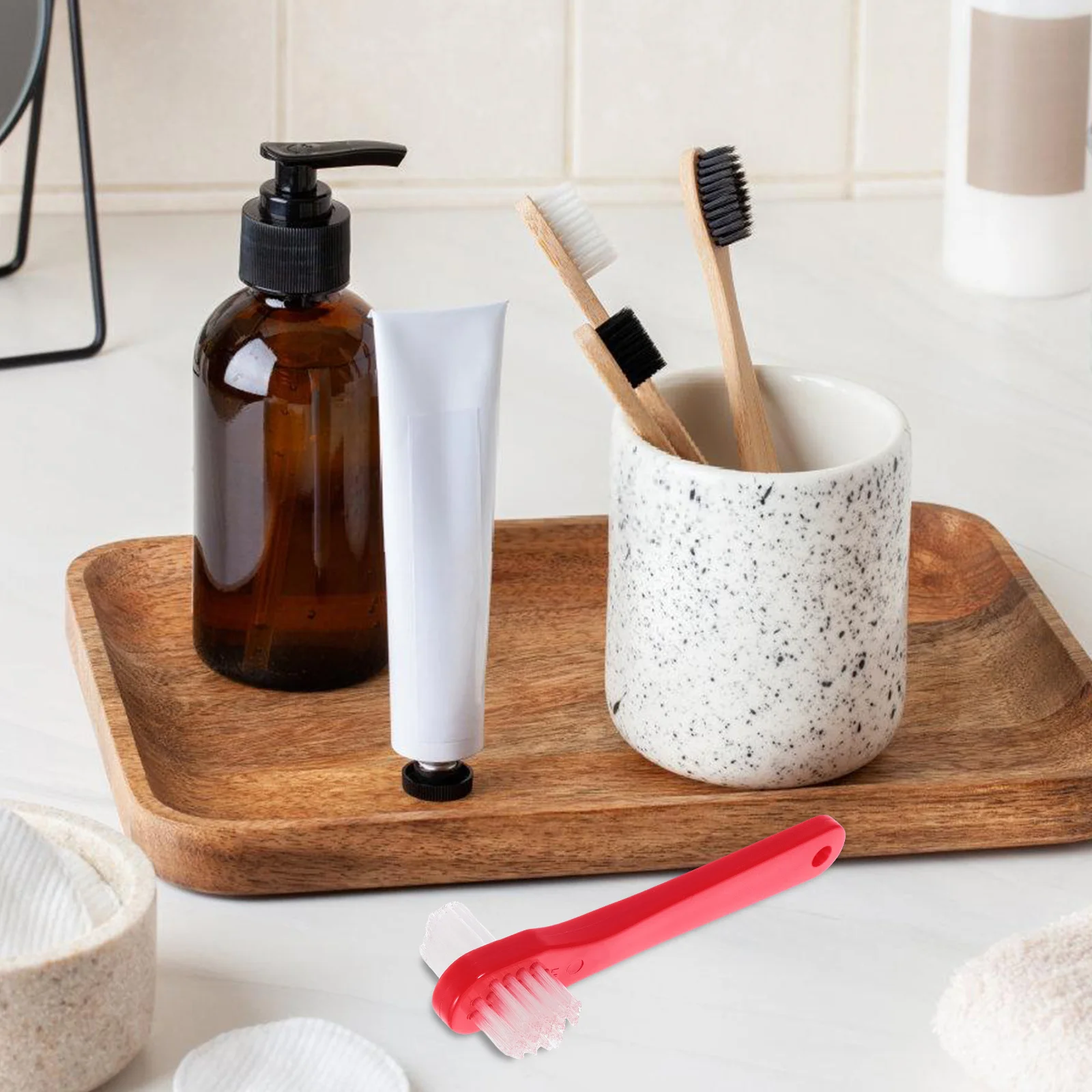 4Pcs Portable Denture Cleaning Brush Adult Dual Head Soft Bristles Small Toothbrush Travel Use Denture Cleaning 
4Pcs Portable Denture Cleaning Brush Adult Dual Head Soft Bristles Small Toothbrush Travel Use Denture Cleaning