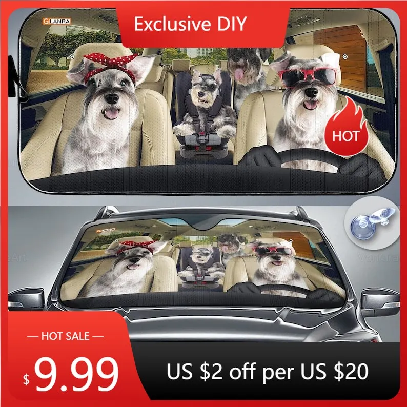 Schnauzer Car Sunshade, Schnauzer Gift, Dog Car Decoration, Car Sun Protector, Gift For Dad, Dog Car Decor PHT042205G03
Schnauzer Car Sunshade, Schnauzer Gift, Dog Car Decoration, Car Sun Protector, Gift For Dad, Dog Car Decor PHT042205G03