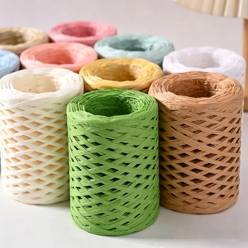 200M Raffia Paper Craft Ribbon Natural Packing Paper Twine Raffia Yarn Knitted Paper Rope DIY Handmade Festival Gift Wrapping
200M Raffia Paper Craft Ribbon Natural Packing Paper Twine Raffia Yarn Knitted Paper Rope DIY Handmade Festival Gift Wrapping