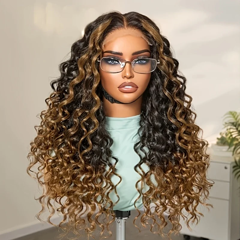 Honey Blonde Wig Human Hair 13x4 Highlight Ombre Lace Front Wig Human Hair 200 Density HD Lace 4/27 Deep Wave Frontal Wigs for W
Honey Blonde Wig Human Hair 13x4 Highlight Ombre Lace Front Wig Human Hair 200 Density HD Lace 4/27 Deep Wave Frontal Wigs for W