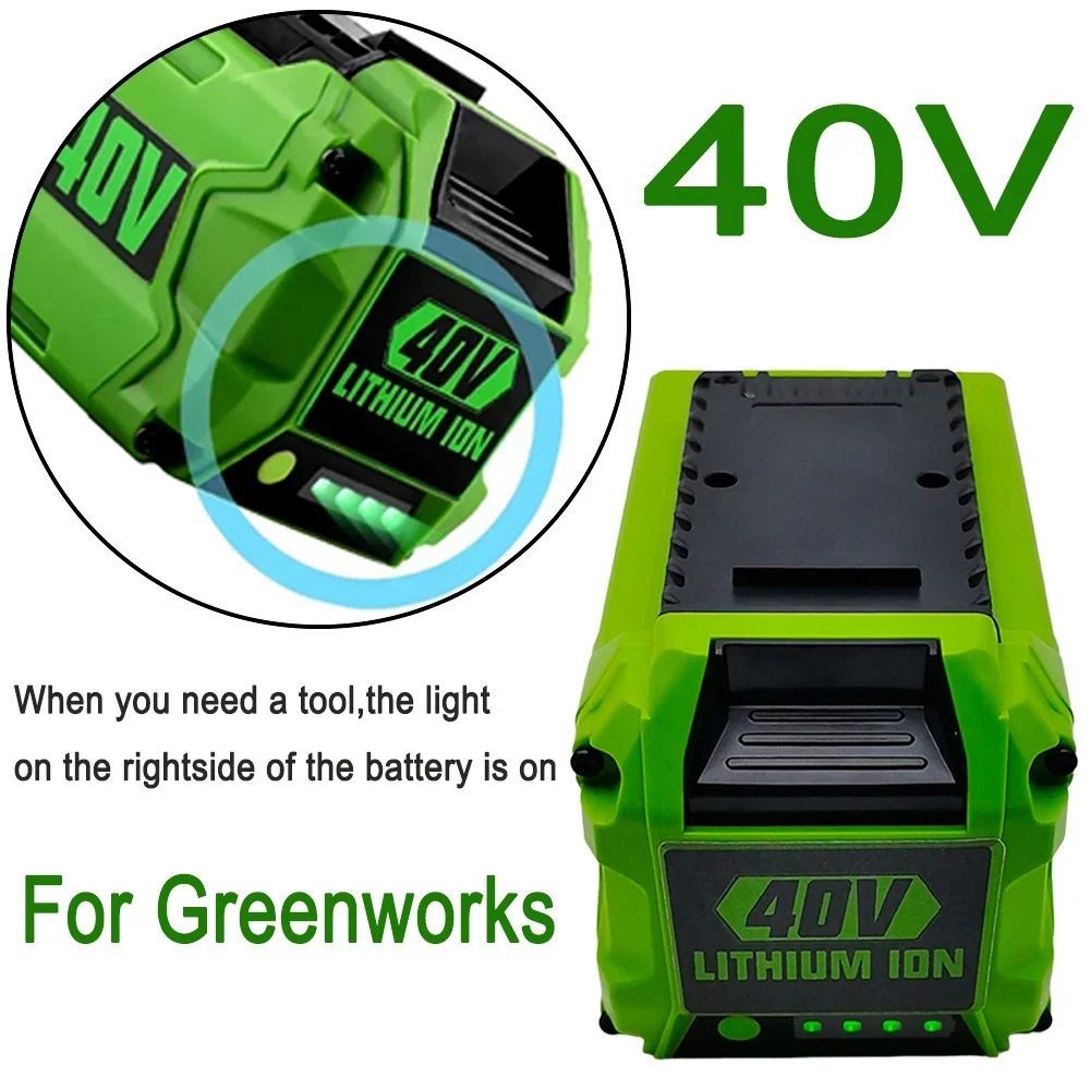 Replacement 40V Li-ion Battery 8.0AH 6000mAh For Greenworks 29472 29462 25322 24252 29727 29717 Cordless Tools
Replacement 40V Li-ion Battery 8.0AH 6000mAh For Greenworks 29472 29462 25322 24252 29727 29717 Cordless Tools