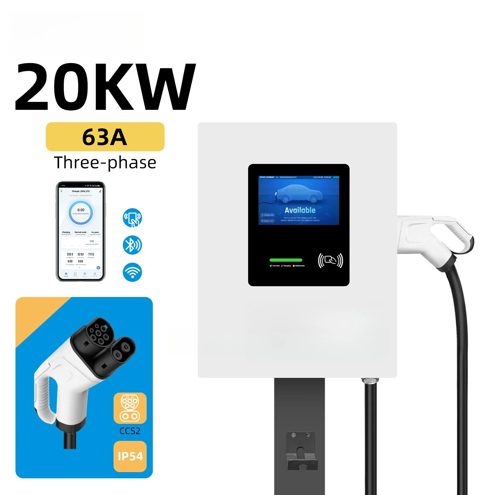 Wall Mounted Charging Pile 20Kw 30Kw 40Kw Dc Electric Vehicle Charger Ccs1 Ccs2 Gbt Home Commercial Fast Charging Station Wifi
Wall Mounted Charging Pile 20Kw 30Kw 40Kw Dc Electric Vehicle Charger Ccs1 Ccs2 Gbt Home Commercial Fast Charging Station Wifi