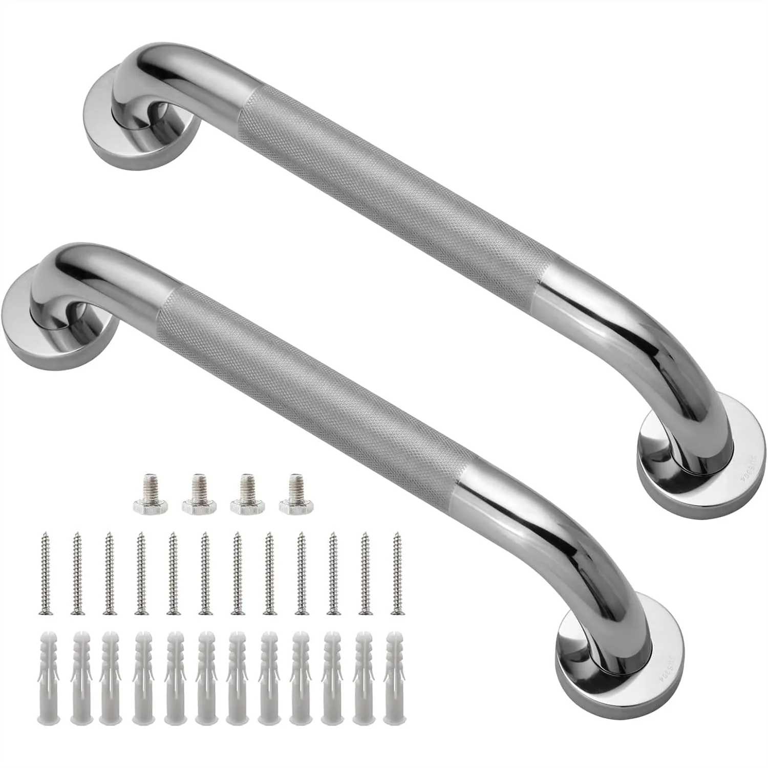 Shower Grab Bar 2 Pack 12 Inch Bathroom Safety Rail with Non-Slip Surface for Seniors
Shower Grab Bar 2 Pack 12 Inch Bathroom Safety Rail with Non-Slip Surface for Seniors