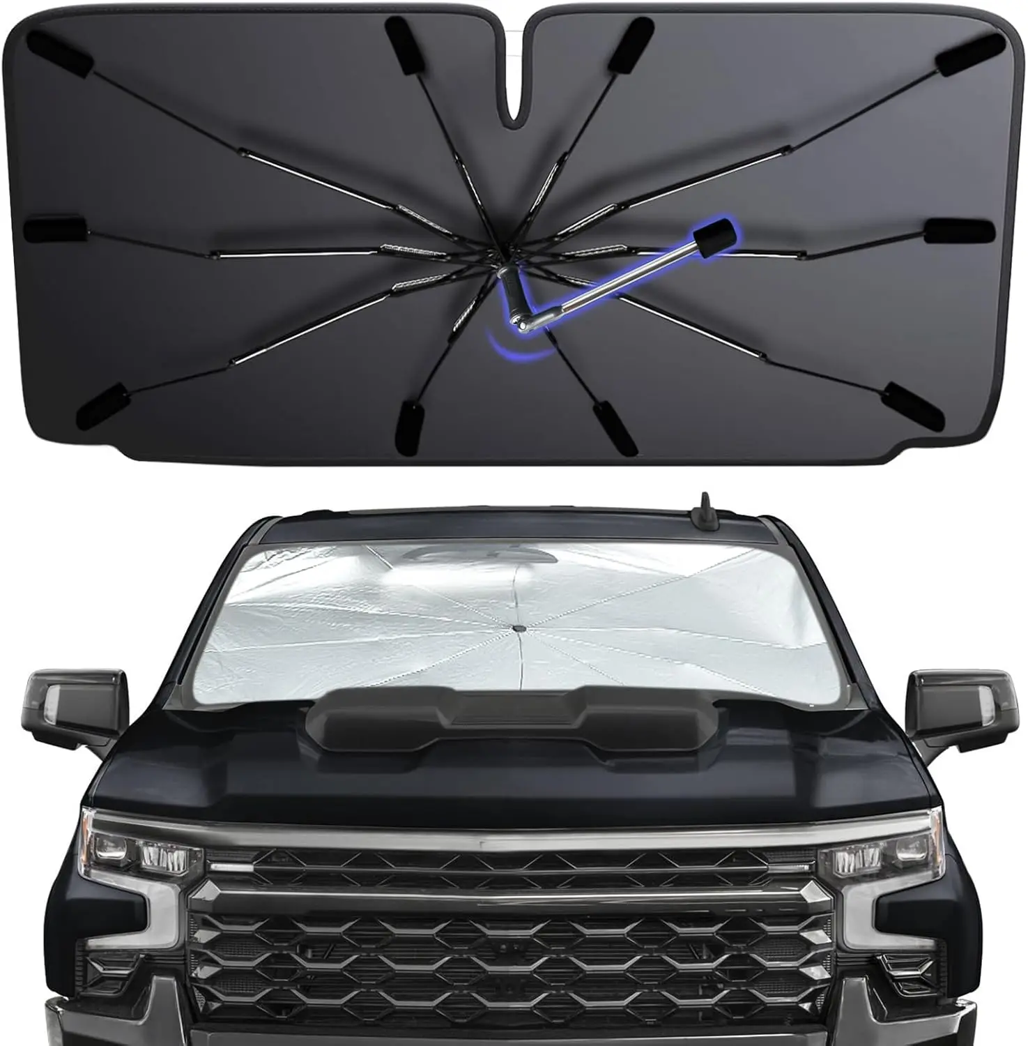 2026 Upgraded Windshield Sun Shade Umbrella - Foldable for Trucks & SUVs, X-Large
2026 Upgraded Windshield Sun Shade Umbrella - Foldable for Trucks & SUVs, X-Large