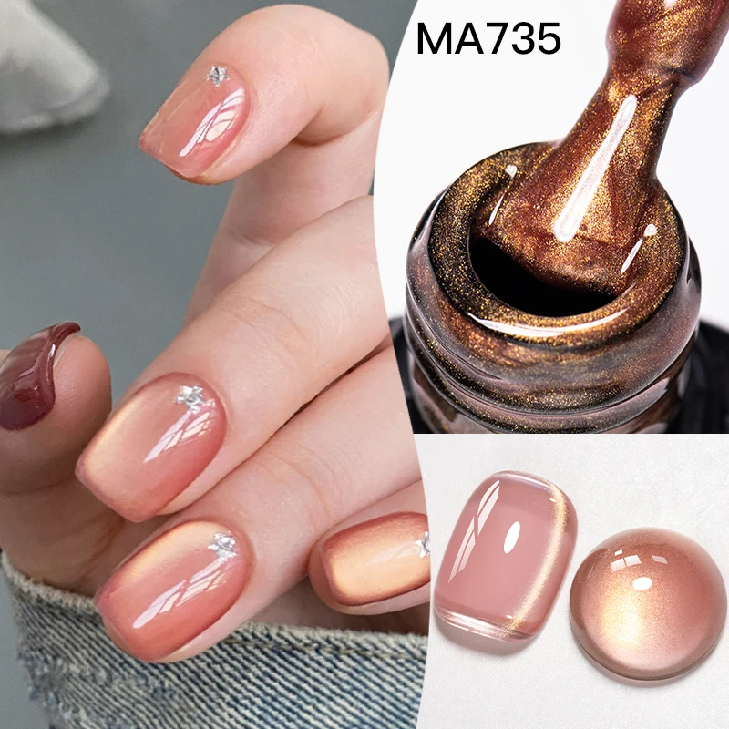 MEET ACROSS 7ml Nude Gold Shine Cat Magnetic Gel Nail Polish Ultra Bright Cat Eye Gel Soak Off UV LED Gel Varnish Nail Supplies
MEET ACROSS 7ml Nude Gold Shine Cat Magnetic Gel Nail Polish Ultra Bright Cat Eye Gel Soak Off UV LED Gel Varnish Nail Supplies