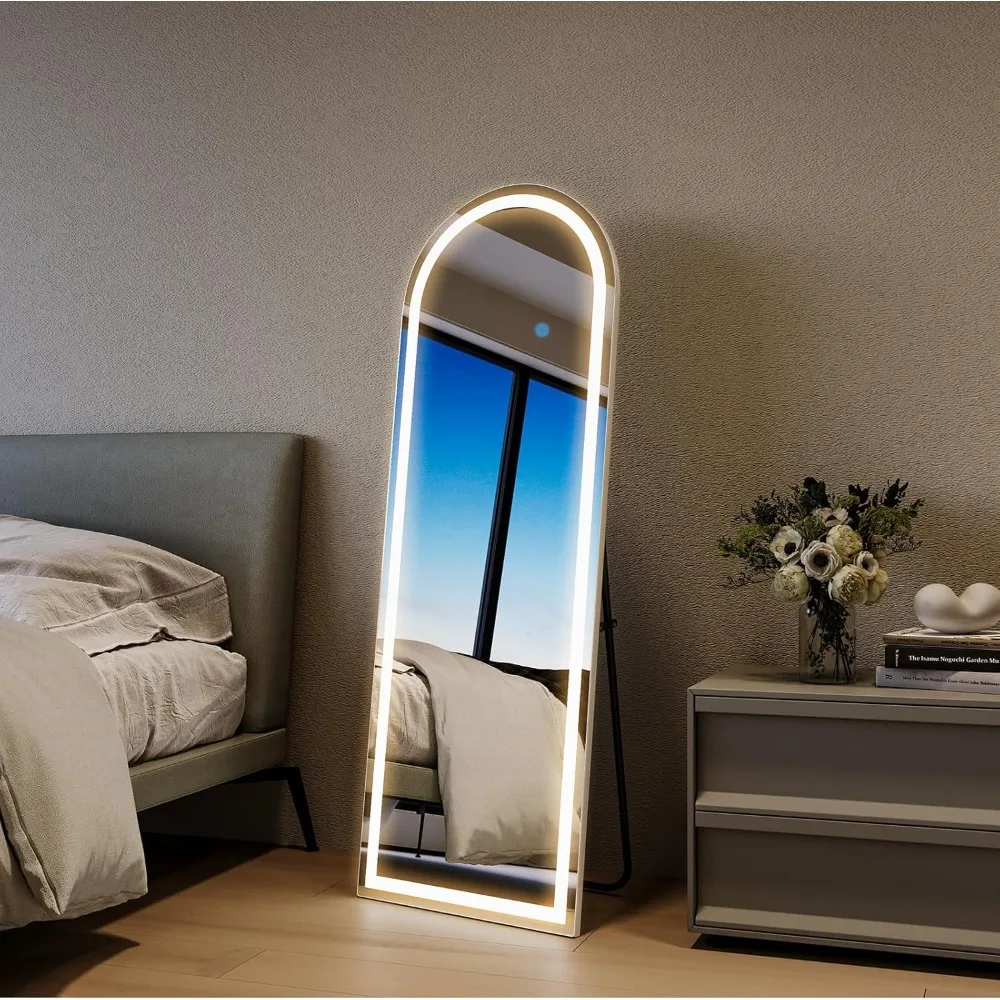 LED Full Length Mirror, 56"x20" Floor Mirror with Dimmable Lights - 3 Color Modes, Full Body Mirror, Standing Leaning Wal
LED Full Length Mirror, 56"x20" Floor Mirror with Dimmable Lights - 3 Color Modes, Full Body Mirror, Standing Leaning Wal